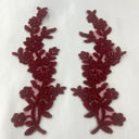 Beaded Floral Lace Applique