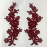 Beaded Floral Lace Applique