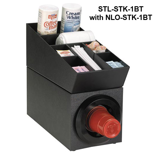 Dispense-Rite NLO-STK-1BT Stackable Lid, Straw & Condiment Organizer