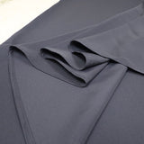 Round Premium Polyester Tablecloth 132" Pewter/Charcoal