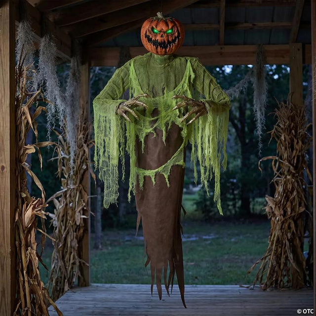 60" Hanging Pumpkin Halloween Decoration