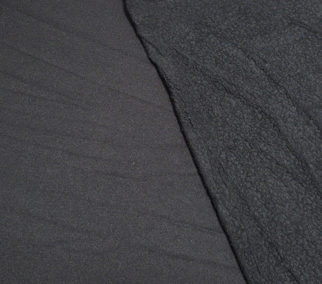 Sherpa Fleece Black Stretchy Modal Blend