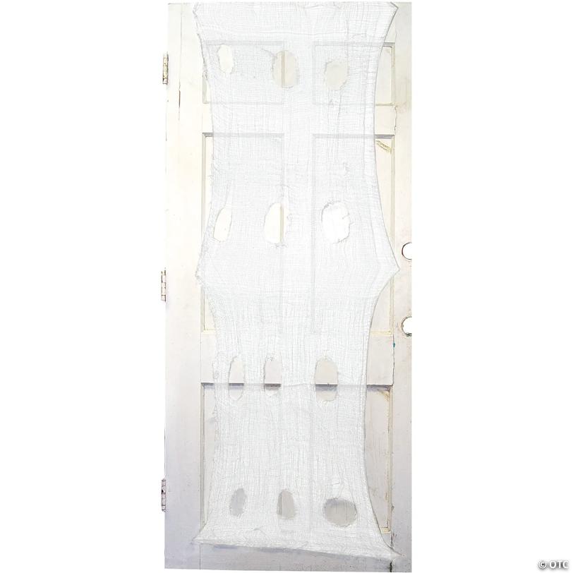 60" x 30" Cream Creepy Door Cloth Polyester Halloween Decoration