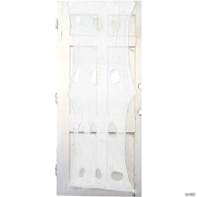 60" x 30" Cream Creepy Door Cloth Polyester Halloween Decoration
