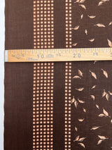 Italian Wool Floral Fabric Brown Beige