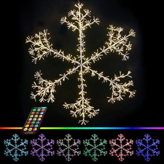 60" Sparkler Snowflake LED RGBWW