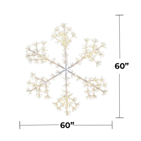 60" Sparkler Snowflake LED RGBWW
