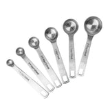 Fat Daddio's Stainless Steel Measuring Spoons, Set of 6