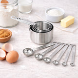Fat Daddio's Stainless Steel Measuring Cups & Spoons, Set of 10