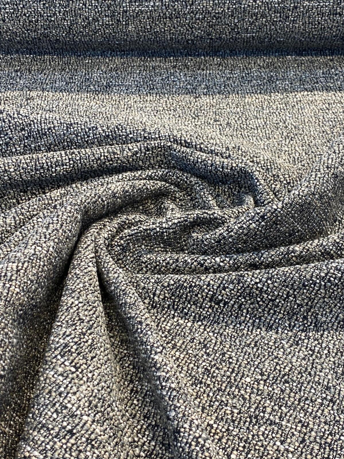 Pen Pal Pebble Latex Backed Tweed Chenille Upholstery Fabric - Gray With Beige And Black, 56" Width (1 Yard)