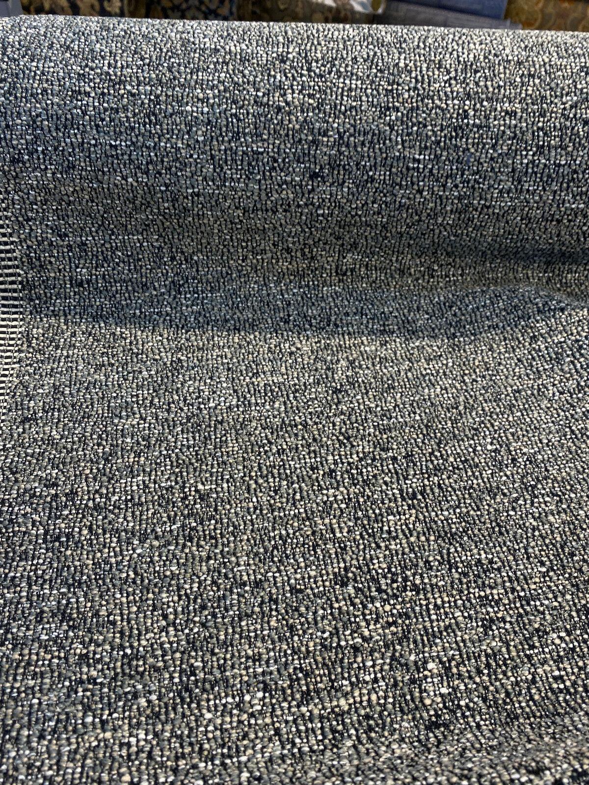 Pen Pal Pebble Latex Backed Tweed Chenille Upholstery Fabric - Gray With Beige And Black, 56" Width (1 Yard)