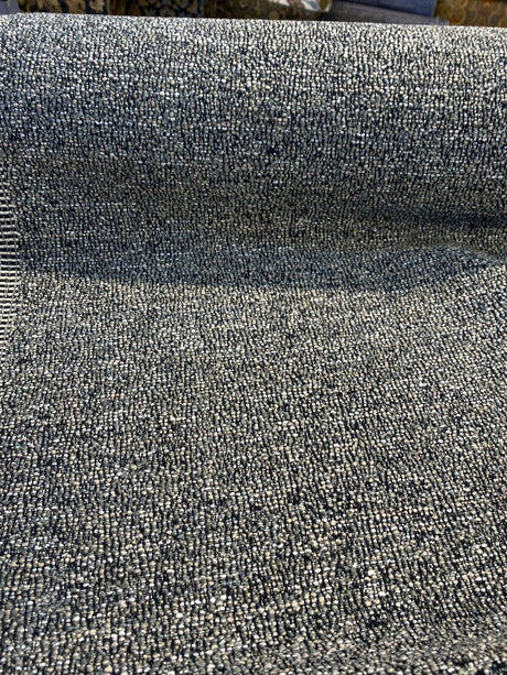 Pen Pal Pebble Latex Backed Tweed Chenille Upholstery Fabric - Gray With Beige And Black, 56" Width (1 Yard)