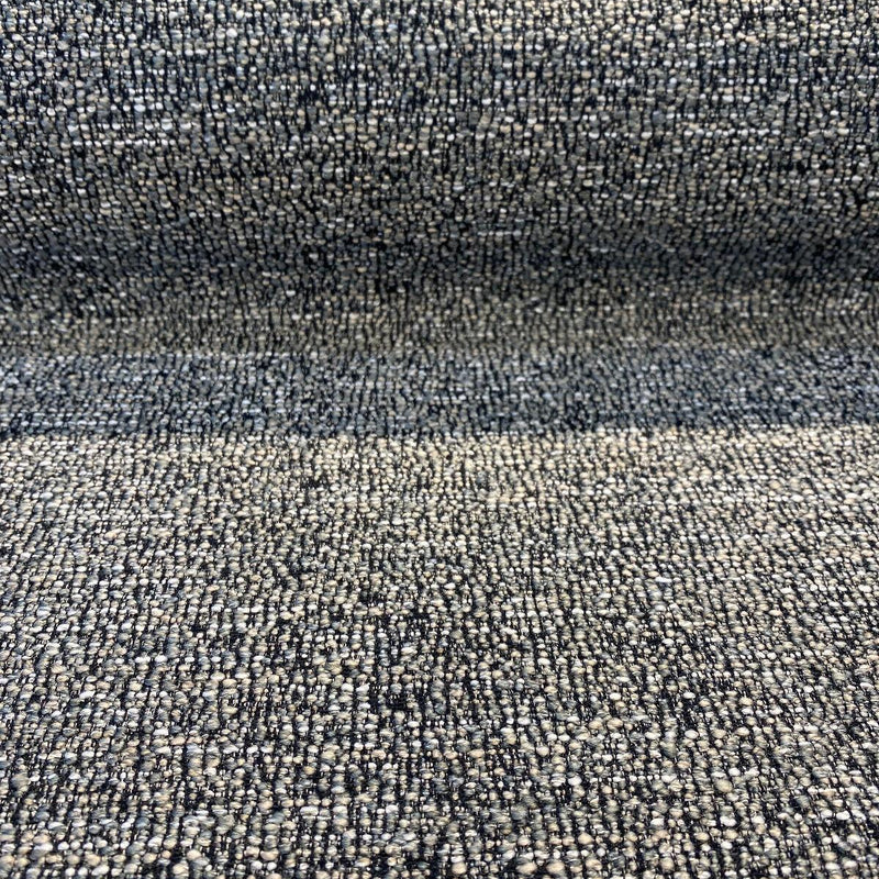 Pen Pal Pebble Latex Backed Tweed Chenille Upholstery Fabric - Gray With Beige And Black, 56" Width (1 Yard)