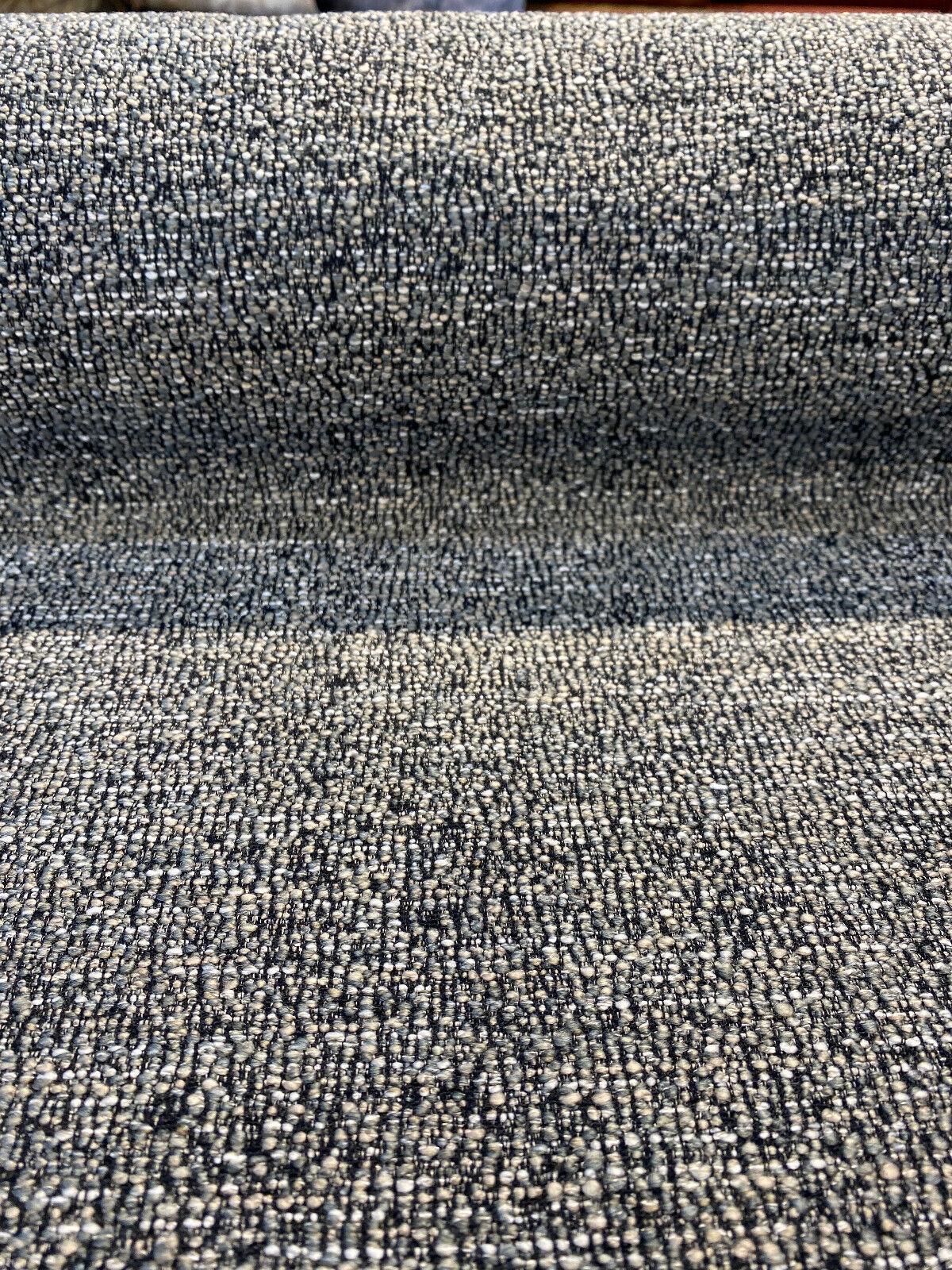 Pen Pal Pebble Latex Backed Tweed Chenille Upholstery Fabric - Gray With Beige And Black, 56" Width (1 Yard)
