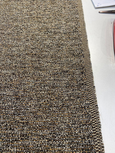Pen Pal Latex Backed Mocha Tweed Chenille Upholstery Fabric - Mocha With Beige Rust Hints, 56" Width (By The Yard)
