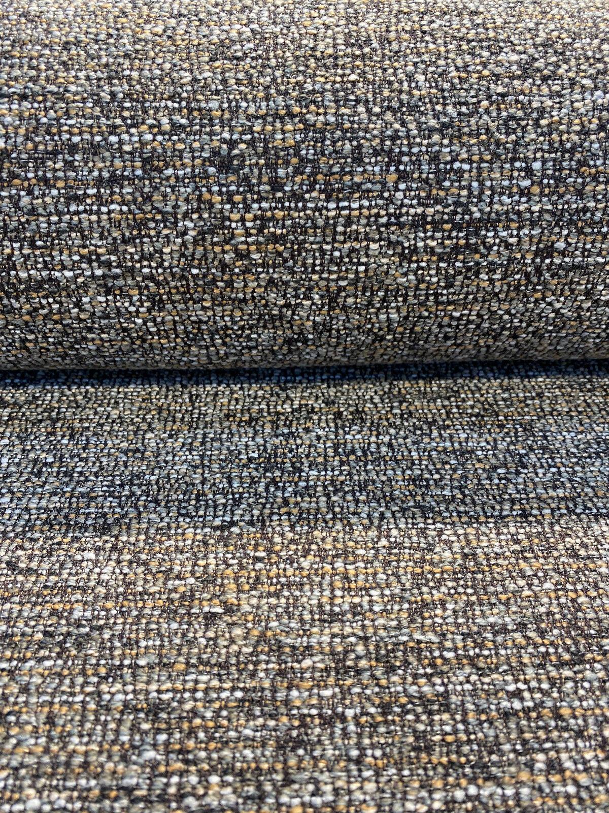 Pen Pal Latex Backed Mocha Tweed Chenille Upholstery Fabric - Mocha With Beige Rust Hints, 56" Width (By The Yard)