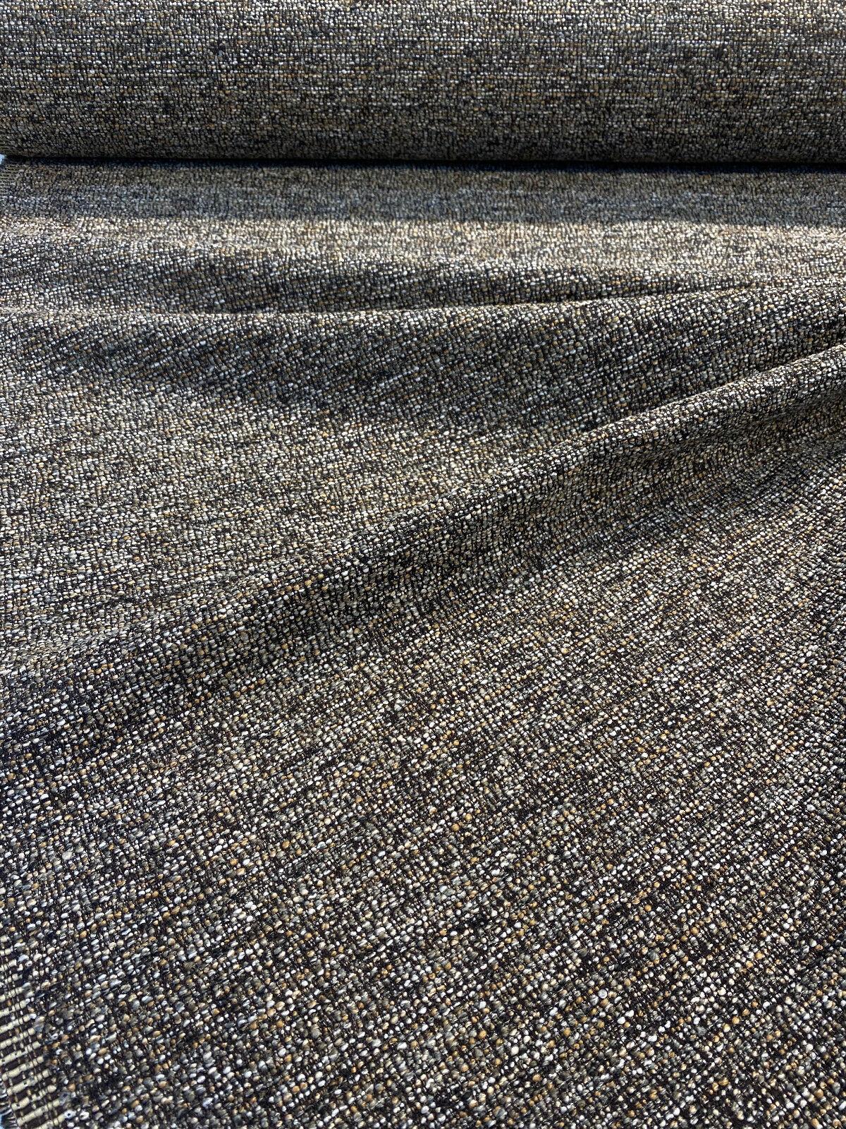 Pen Pal Latex Backed Mocha Tweed Chenille Upholstery Fabric - Mocha With Beige Rust Hints, 56" Width (By The Yard)
