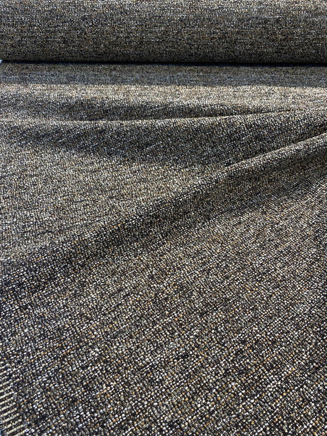 Pen Pal Latex Backed Mocha Tweed Chenille Upholstery Fabric - Mocha With Beige Rust Hints, 56" Width (By The Yard)