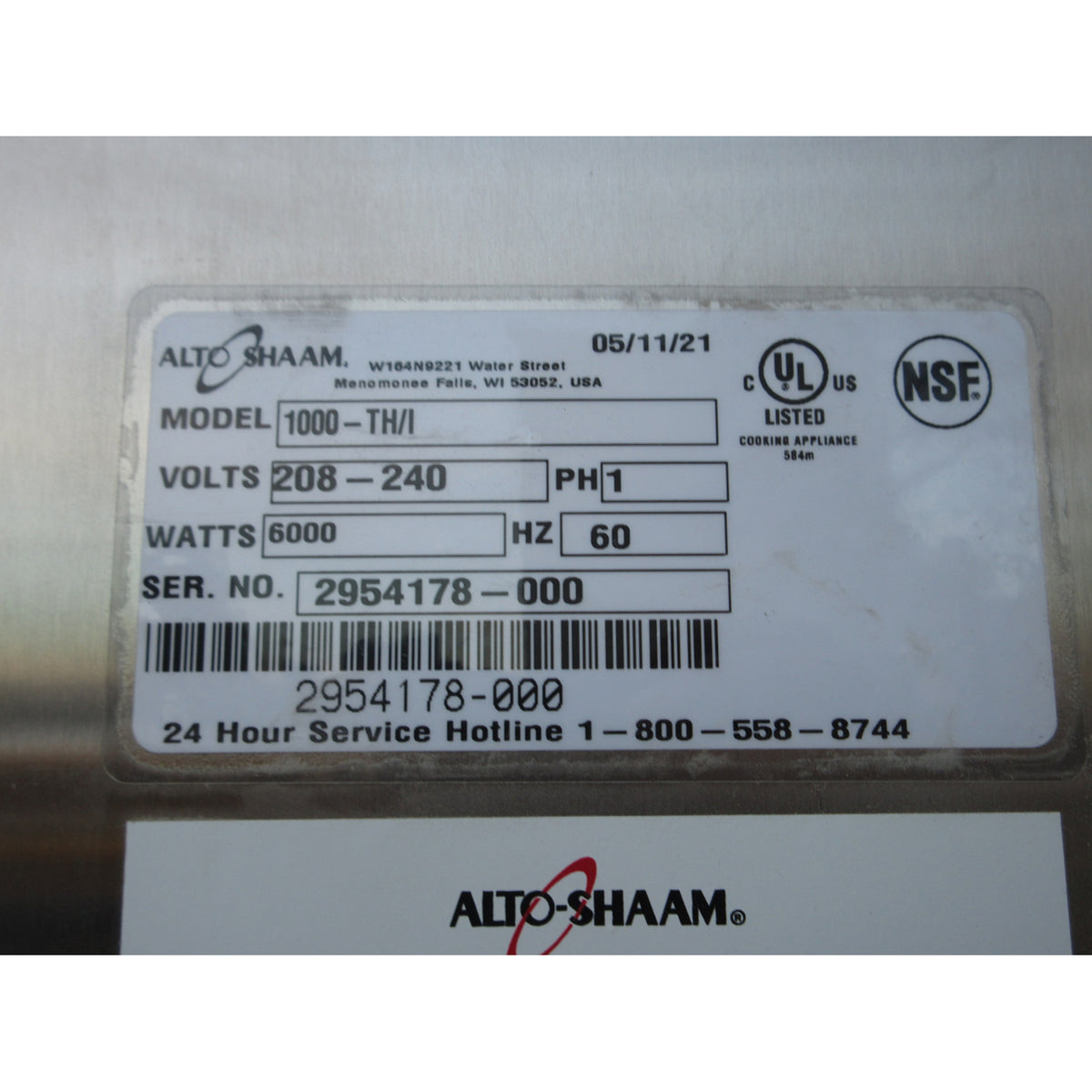 Alto Shaam 1000-TH-I Cook & Hold Oven, Brand New