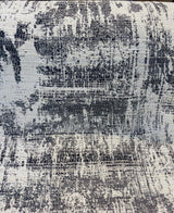 Surreally Cool Chenille Upholstery Fabric - Black Gray Off White Horizontal Pattern, 58" Width (1 Yard)