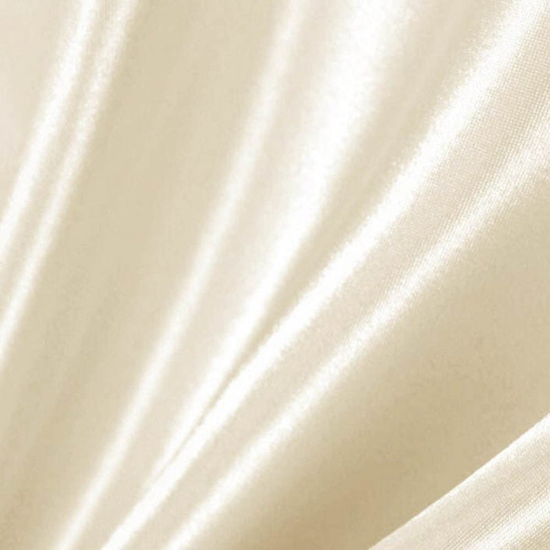 1 Yard Ivory Satin Fabric for Dresses Bridal Gowns Decor Costumes with Roll Options 60 Inch Width