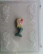 Small Mermaid Holding Shell Chocolate Mold - CCAO020