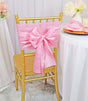 Crushed Taffeta Chair Sashes Pink 9.5x108