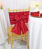 Crushed Taffeta Chair Sash Sample Apple Red