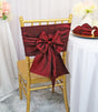 Crushed Taffeta Chair Sash Sample Burgundy