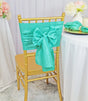 Crushed Taffeta Chair Sash Sample 9.5x108 Tiff Blue/Aqua Blue