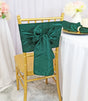 Crushed Taffeta Chair Sashes 9.5x108 Hunter Green/Holly Green