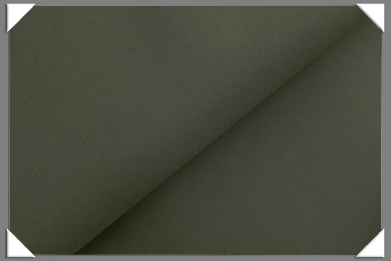 Machine Washable Green Gabardine Wool Blend Fabric - Green Gabardine, 58/60" Width