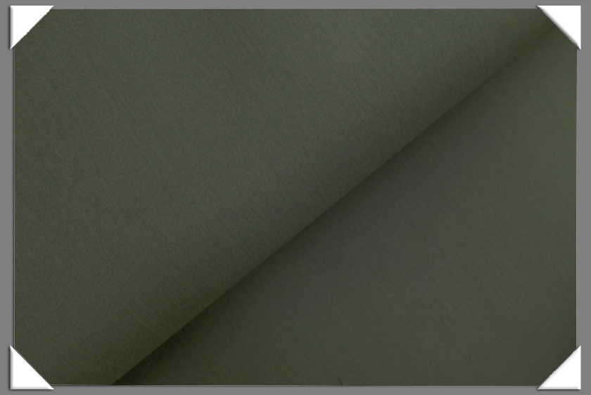 Machine Washable Green Gabardine Wool Blend Fabric - Green Gabardine, 58/60" Width