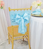 Crushed Taffeta Chair Sashes 9.5x108 Baby Blue
