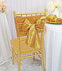 Crushed Taffeta Chair Sash Gold 9.5x108
