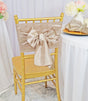 Crushed Taffeta Chair Sash Champagne 9.5x108