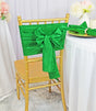 Crushed Taffeta Chair Sashes 9.5x108 Emerald Green