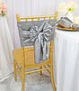 Crushed Taffeta Chair Sashes Silver 9.5x108