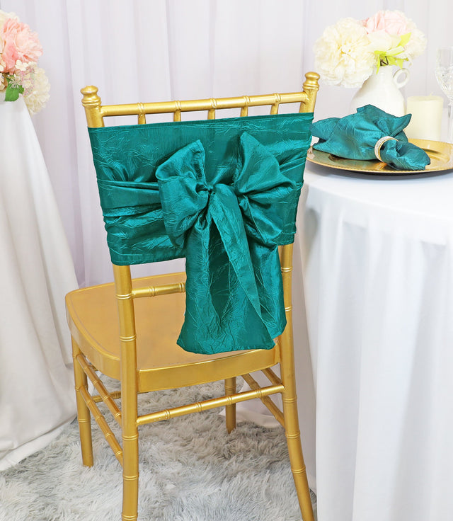 Crushed Taffeta Chair Sashes 9.5x108 Oasis