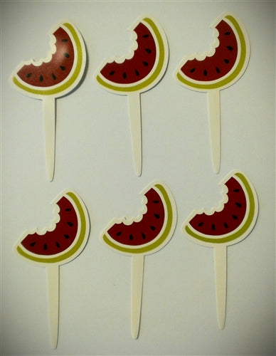 Watermelon Cupcake Picks - 6 Pack