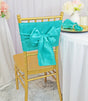 Crushed Taffeta Chair Sashes Pool Blue