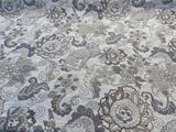 Motemi Toile Leopard Graystone Chenille Fabric - Gray Taupe Beige Leopard Toile, 58" Width (1 Yard)