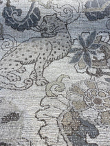 Motemi Toile Leopard Graystone Chenille Fabric - Gray Taupe Beige Leopard Toile, 58" Width (1 Yard)