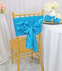 Crushed Taffeta Chair Sashes Turquoise