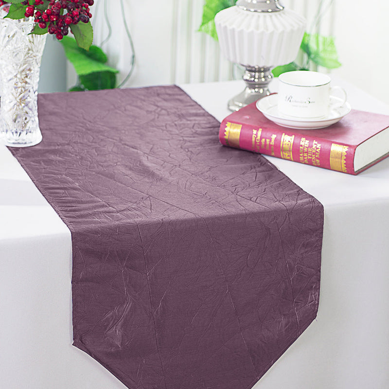 Crushed Taffeta Table Runner 13x108 Wisteria