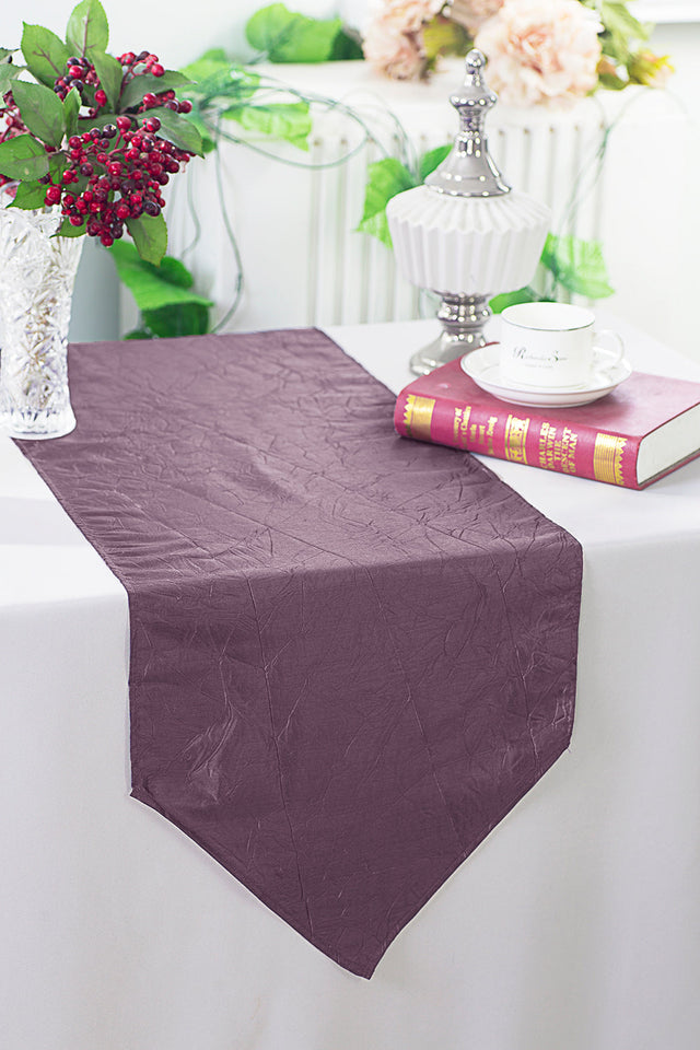 Crushed Taffeta Table Runner 13x108 Wisteria