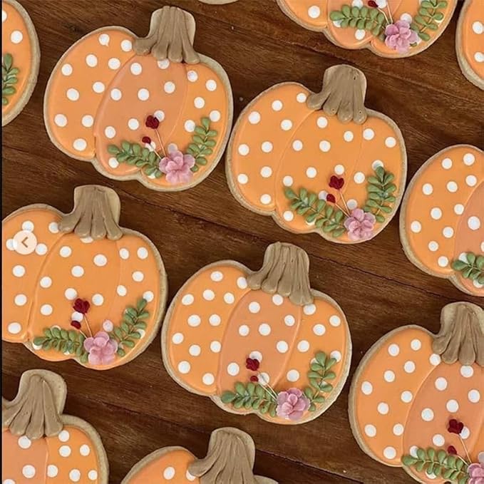 3 PCS Fall Pumpkin Cookie Cutters, 3.85", 3.2", 2.25"Halloween Thanksgiving Cookie Cutters for Harvest Holiday Decoration Party Supplies