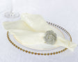 Crushed Taffeta Dinner Napkin Sample 20x20 Ivory