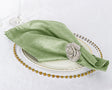 Crushed Taffeta Cloth Dinner Napkins 20x20 Sage Green