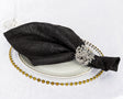 Crushed Taffeta Dinner Napkin Sample 20x20 Black